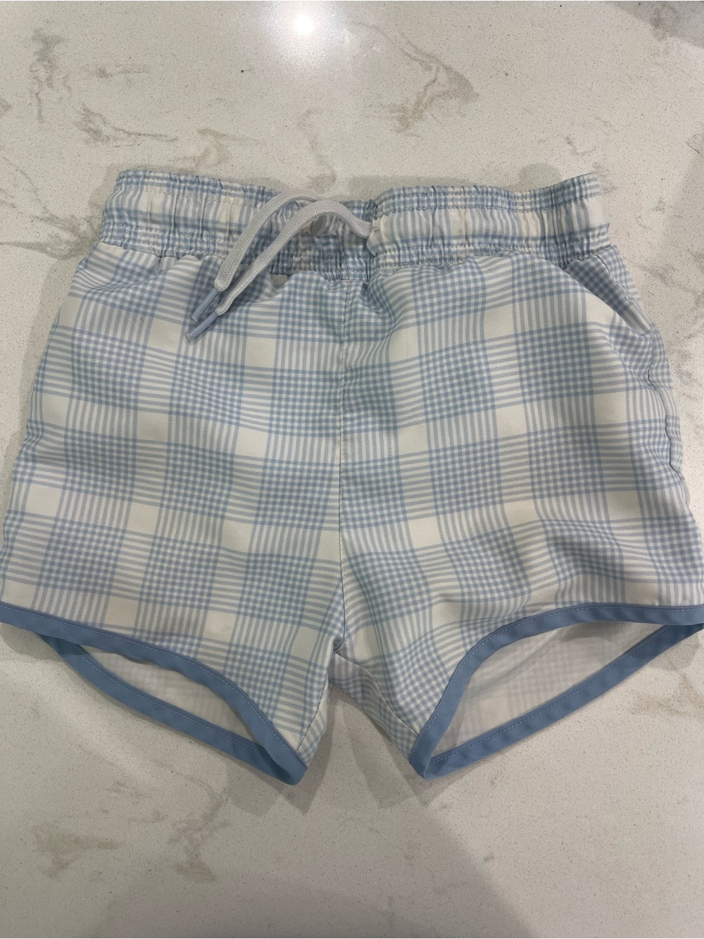 Minnow boys sunwashed plaid boardie, size 5/6T VGUC